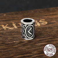 Wikingerbartperlen aus 925er Sterling Silber - Runenkollektion Wikingerbartperlen aus 925er Sterling Silber - Runenkollektion