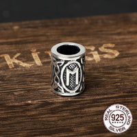 Wikingerbartperlen aus 925er Sterling Silber - Runenkollektion Wikingerbartperlen aus 925er Sterling Silber - Runenkollektion