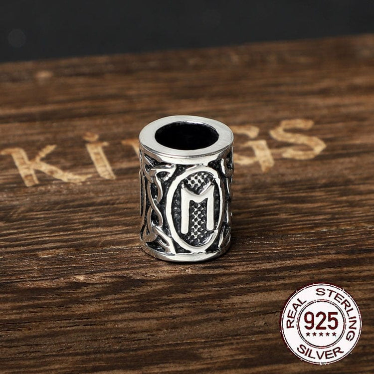 Wikingerbartperlen aus 925er Sterling Silber - Runenkollektion Wikingerbartperlen aus 925er Sterling Silber - Runenkollektion