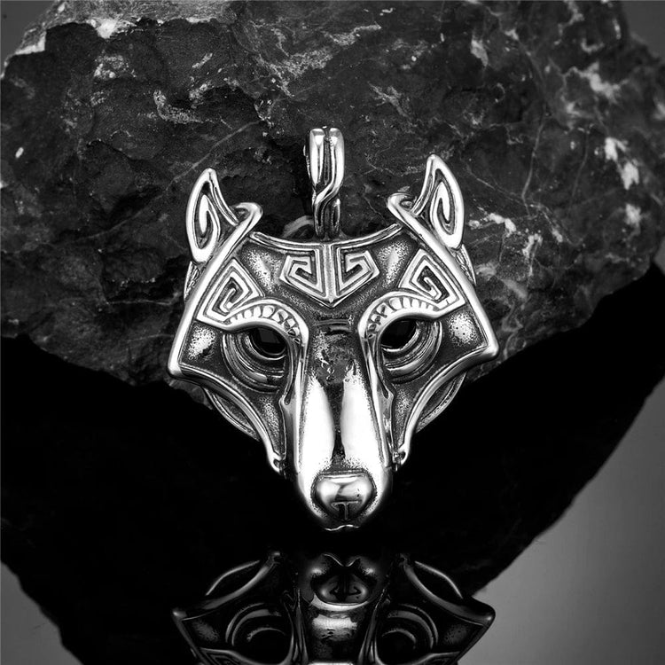 Viking Schlüsselanhänger Fenrirs Maske Silber Viking Schlüsselanhänger Fenrirs Maske Silber