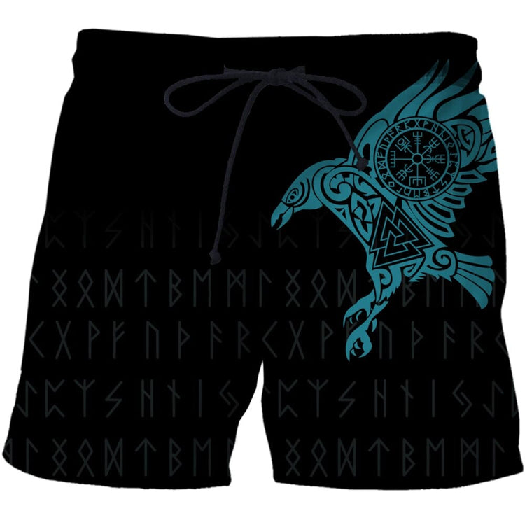 Viking Shorts - Blauer Rabe Funkelnd Viking Shorts - Blauer Rabe Funkelnd