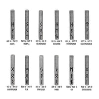 Wikingeramulett des Futhark das Runenalphabet - Edelstahl Wikingeramulett des Futhark das Runenalphabet - Edelstahl