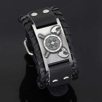 Wikinger-Schild-Armband aus Leder Wikinger-Schild-Armband aus Leder