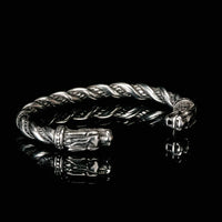 Loyalitätsarmband - 2 Fenrirköpfe Silber Loyalitätsarmband - 2 Fenrirköpfe Silber