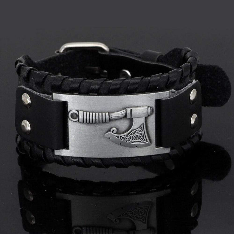 Axt-Armband aus Leder Axt-Armband aus Leder