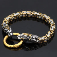 Schlangenkopf-Armband vergoldet | Edelstahl Schlangenkopf-Armband vergoldet | Edelstahl
