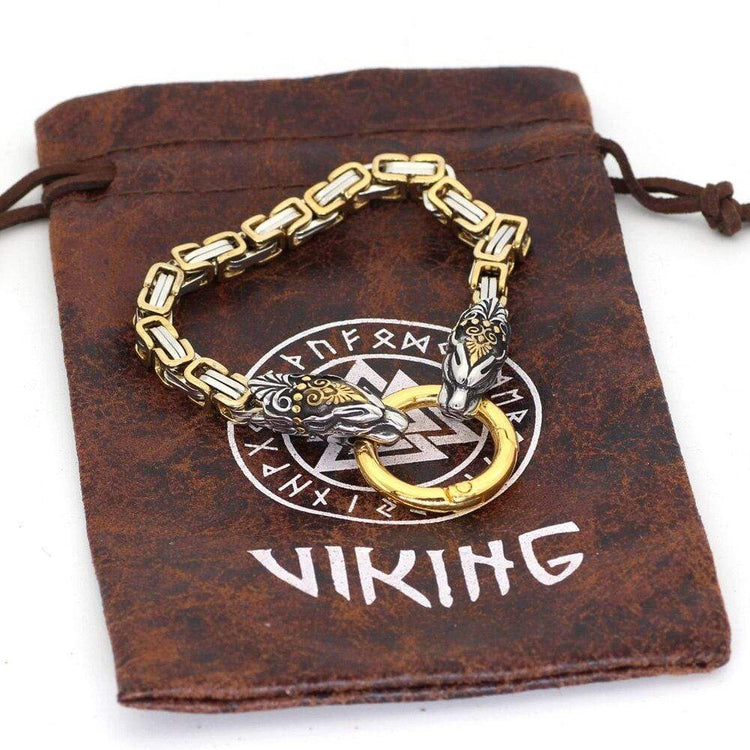 Schlangenkopf-Armband vergoldet | Edelstahl Schlangenkopf-Armband vergoldet | Edelstahl