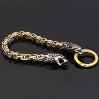 Schlangenkopf-Armband vergoldet | Edelstahl Schlangenkopf-Armband vergoldet | Edelstahl