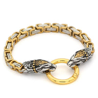 Schlangenkopf-Armband vergoldet | Edelstahl Schlangenkopf-Armband vergoldet | Edelstahl