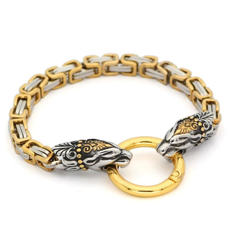 Schlangenkopf-Armband vergoldet | Edelstahl Schlangenkopf-Armband vergoldet | Edelstahl