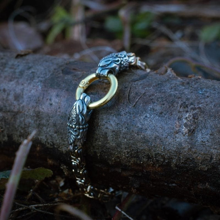 Schlangenkopf-Armband vergoldet | Edelstahl Schlangenkopf-Armband vergoldet | Edelstahl