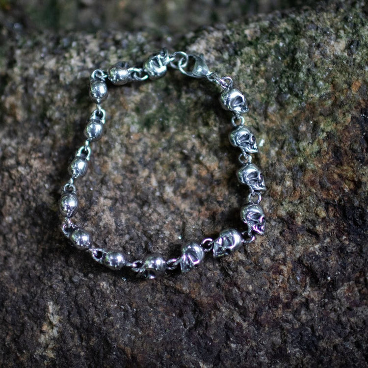 Wikinger-Ketten-Totenkopf-Armband Wikinger-Ketten-Totenkopf-Armband
