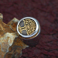 Goldener Lebensbaum-Siegelring - Edelstahl Goldener Lebensbaum-Siegelring - Edelstahl