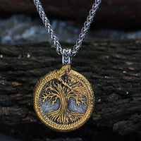 Halskette heiliger Baum von Yggdrasil mit Jörmungand Halskette heiliger Baum von Yggdrasil mit Jörmungand