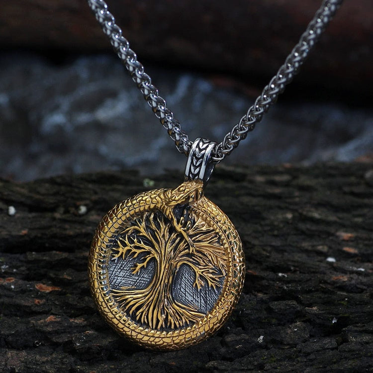 Halskette heiliger Baum von Yggdrasil mit Jörmungand Halskette heiliger Baum von Yggdrasil mit Jörmungand