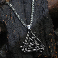 Halskette Schwerter der gefallenen Helden - Valknut Halskette Schwerter der gefallenen Helden - Valknut
