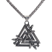 Halskette Schwerter der gefallenen Helden - Valknut Halskette Schwerter der gefallenen Helden - Valknut