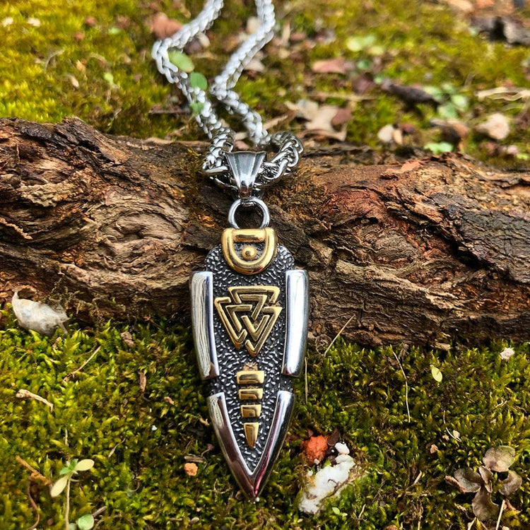 Odins Speer-Halskette - Valknut Odins Speer-Halskette - Valknut