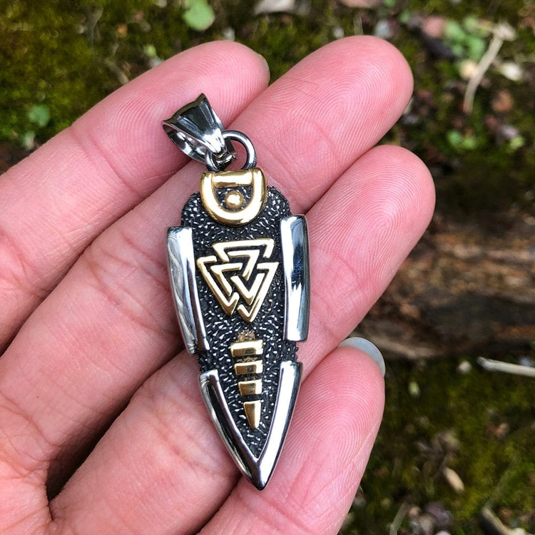 Odins Speer-Halskette - Valknut Odins Speer-Halskette - Valknut