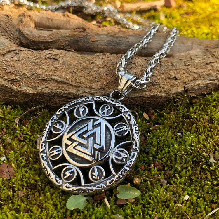 Runenhalskette Valknut Runenhalskette Valknut