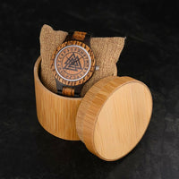 Uhr aus Holz Valknut - Odin's Hall Uhr aus Holz Valknut - Odin's Hall