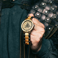 Uhr aus Holz Valknut - Odin's Hall Uhr aus Holz Valknut - Odin's Hall