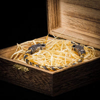 Loyalitätsarmband - 2 Fenrirköpfe - Gold und Silber gemischt Loyalitätsarmband - 2 Fenrirköpfe - Gold und Silber gemischt