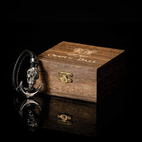 Wikinger-Totenkopf-Lederarmband Wikinger-Totenkopf-Lederarmband