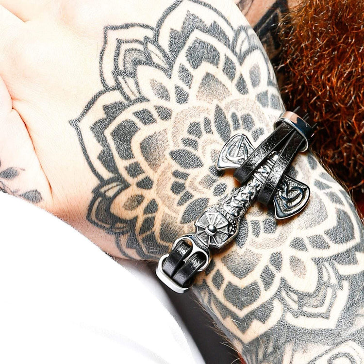 Wikinger-Armband Schwere Lederaxt Wikinger-Armband Schwere Lederaxt