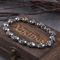 Wikinger-Ketten-Totenkopf-Armband Wikinger-Ketten-Totenkopf-Armband