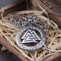 Wikinger-Respekt-Halskette - Rune Valknut Wikinger-Respekt-Halskette - Rune Valknut
