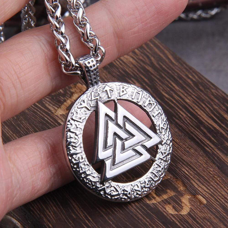 Wikinger-Respekt-Halskette - Rune Valknut Wikinger-Respekt-Halskette - Rune Valknut