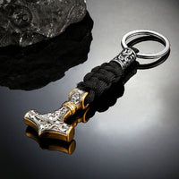Thors Wikingerarmband-Schlüsselanhänger aus Paracord und rostfreiem Stahl Thors Wikingerarmband-Schlüsselanhänger aus Paracord und rostfreiem Stahl