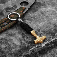 Thors Wikingerarmband-Schlüsselanhänger aus Paracord und rostfreiem Stahl Thors Wikingerarmband-Schlüsselanhänger aus Paracord und rostfreiem Stahl