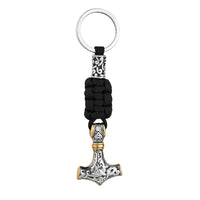 Thors Wikingerarmband-Schlüsselanhänger aus Paracord und rostfreiem Stahl Thors Wikingerarmband-Schlüsselanhänger aus Paracord und rostfreiem Stahl