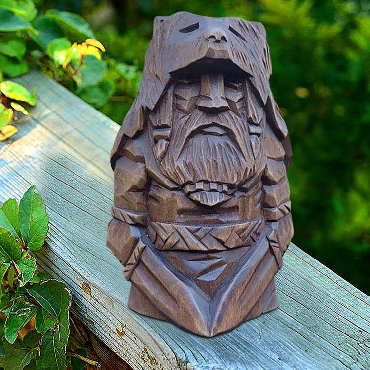 Wikingerstatuette aus Holz Nordische Götter Wikingerstatuette aus Holz Nordische Götter
