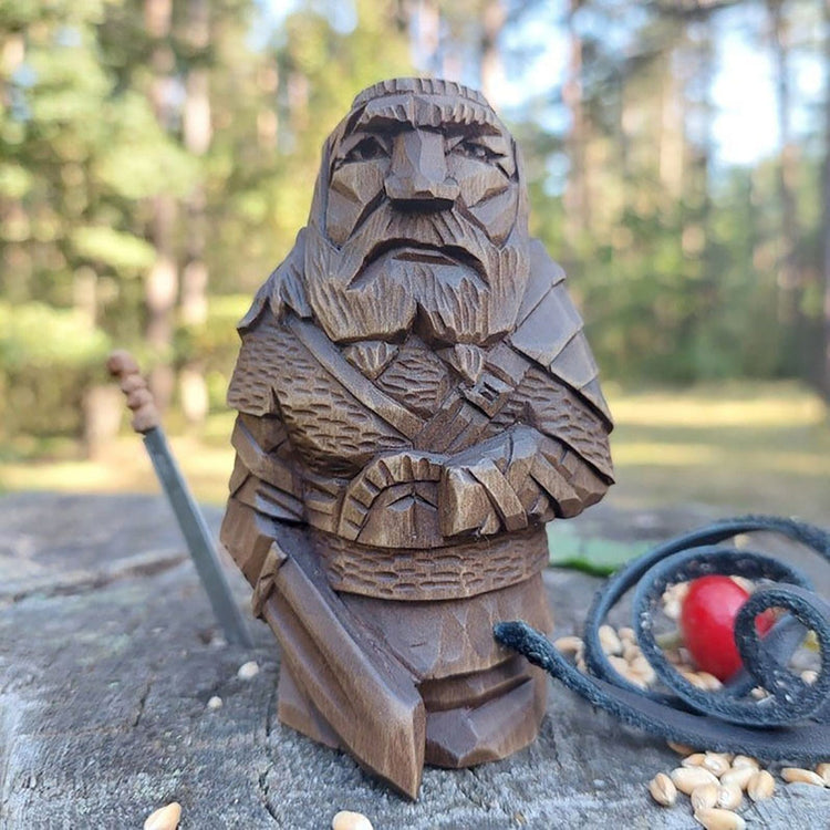 Wikingerstatuette aus Holz Nordische Götter Wikingerstatuette aus Holz Nordische Götter
