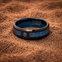 Jarl-Ring 'Valhalla Azur' aus Wolfram