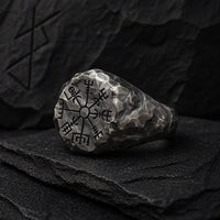 Ring \"Seinen Weg folgen\" Vegvisir | Edelstahl