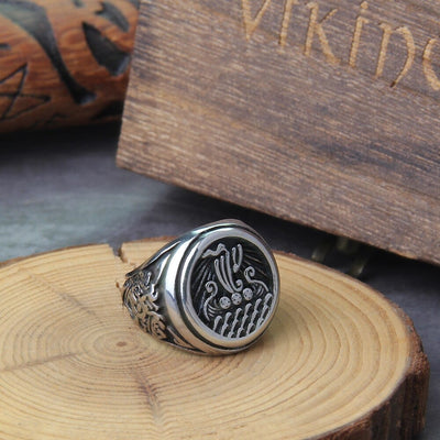 Wikinger-Ring "Ring des Jormungandr: Das ewige Drakkar"