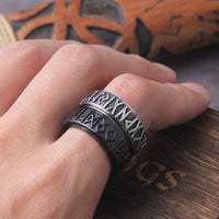 Wikingerring \"Futhark-Ring: Echo der Unendlichkeit