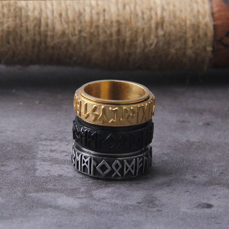 Wikingerring \"Futhark-Ring: Echo der Unendlichkeit