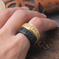 Wikingerring \"Futhark-Ring: Echo der Unendlichkeit