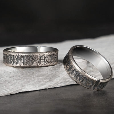 Wikinger Ring aus 925er Sterlingsilber - Allianz der ewigen Runen