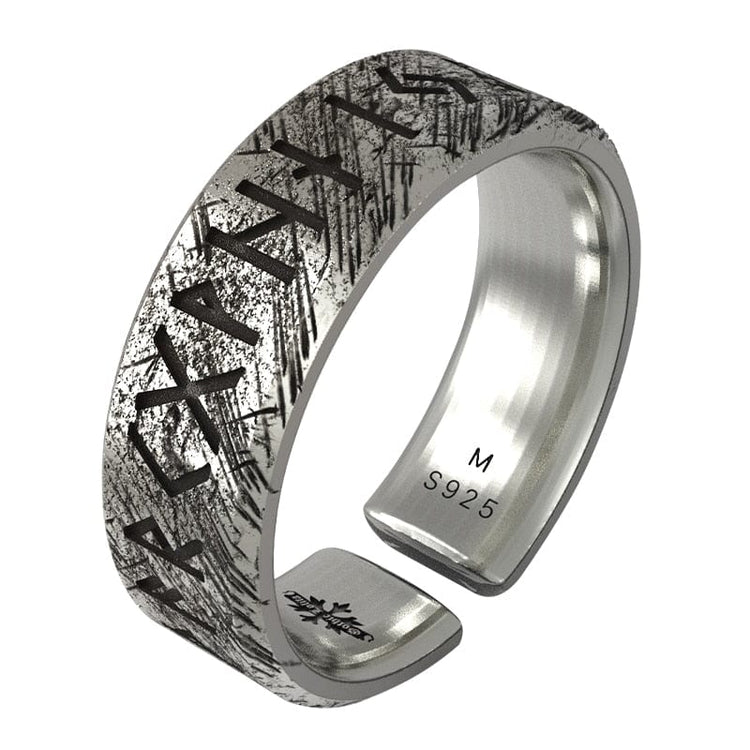 Wikinger Ring aus 925er Sterlingsilber - Allianz der ewigen Runen