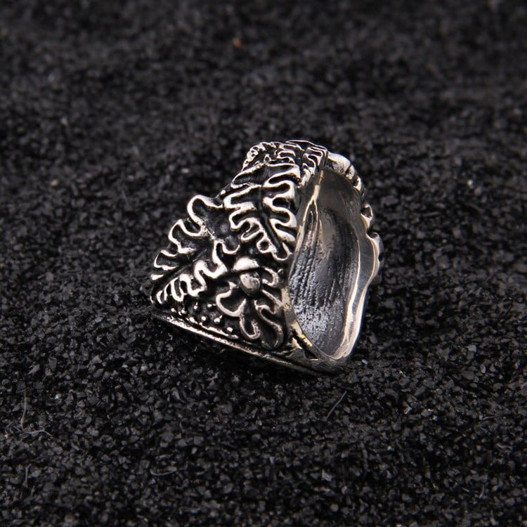 Wikinger Ring aus Sterling Silber 925 - Abblättern Vegvisir