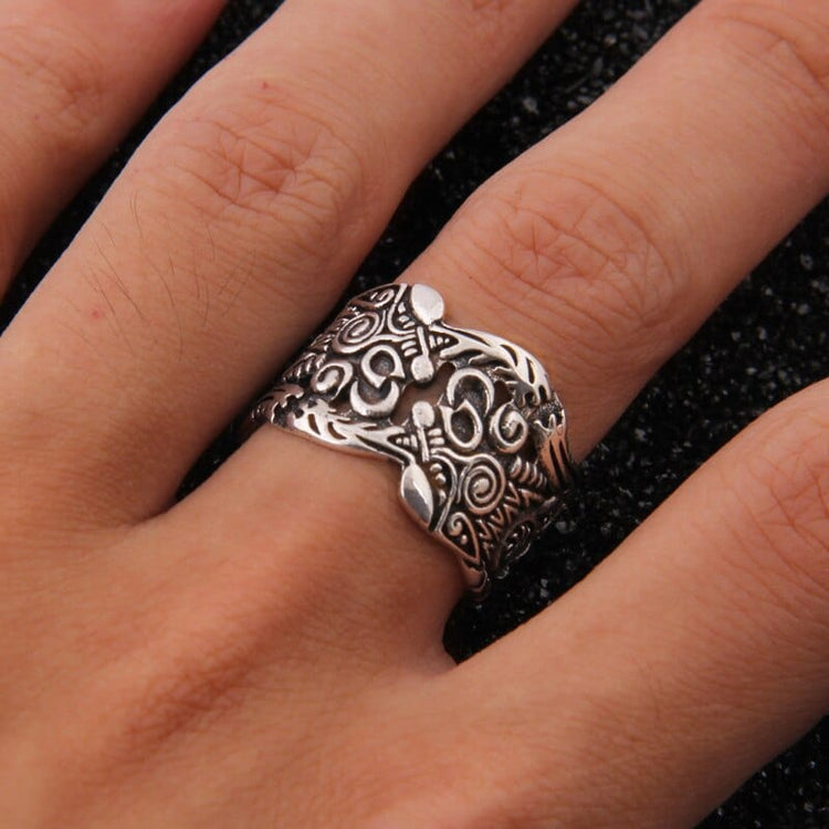 Wikinger Ring aus 925er Sterling Silber - Das Vollmondduell