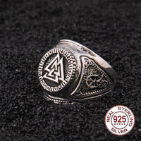 Wikinger Ring aus 925er Sterlingsilber - Macht des Valknut