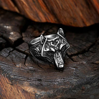 Wikinger Ring Fenrir-Maske