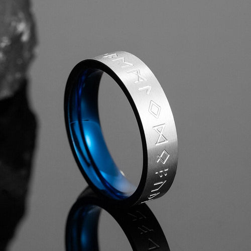 bague Bague Viking - Rune D'argent 7 / Bleu - Odins Hall